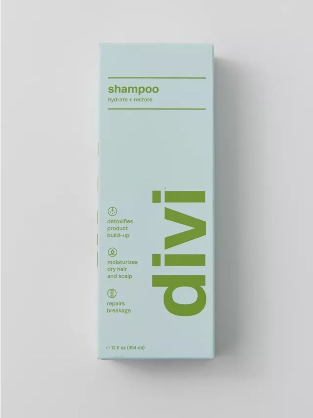 divi Hydrate + Restore Shampoo — Light Mint & Lime New